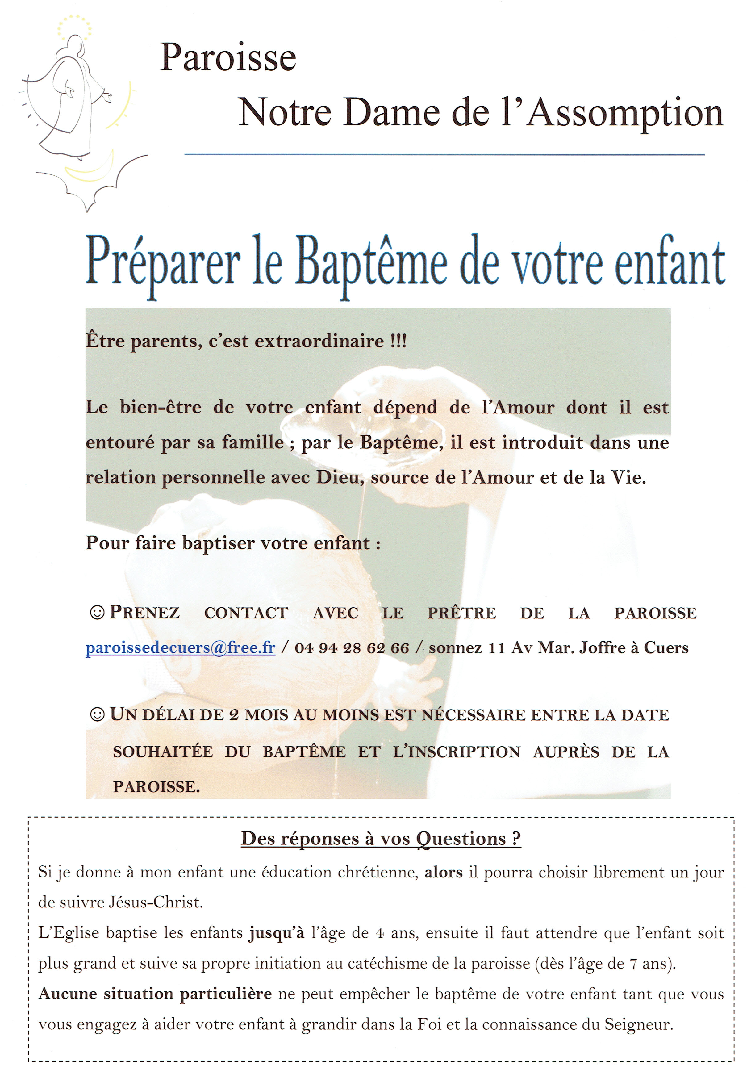 Exemple De Lettre Pour Demande De Bapteme Mot d accueil bapteme - Prequalify